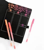 Archer & Olive - A5 Signature Dot Grid BLACKOUT Notebook - Moon Phases